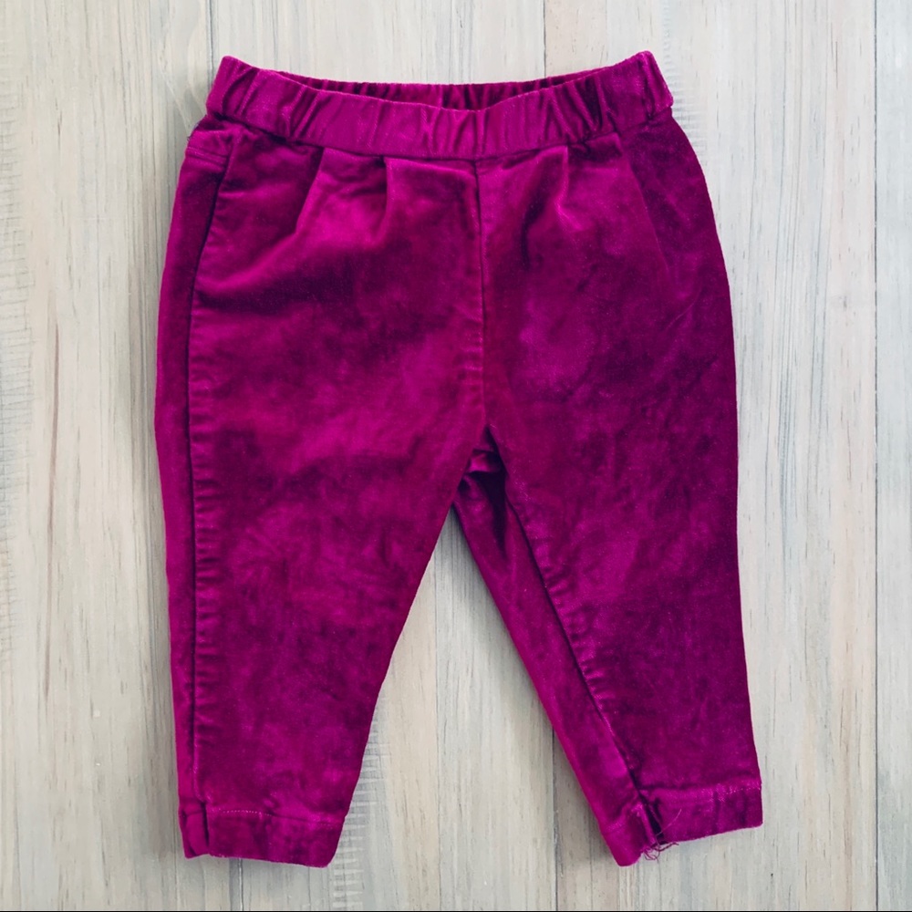 Tea Collection | Magenta Velvet Pants
